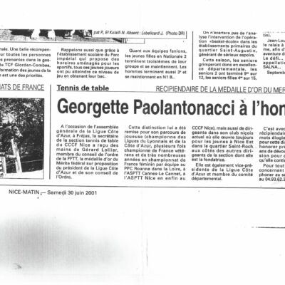 Georgette Paolantonacci à l'honneur